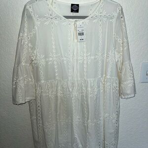 Crown & Ivy White Eyelet Dress